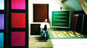 In my studio with Missy, 2003